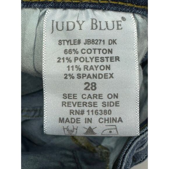 Judy Blue Women's Relaxed Fit Skinny Stretch Blue Denim Jeans - Size 28x26 - Picture 6 of 6